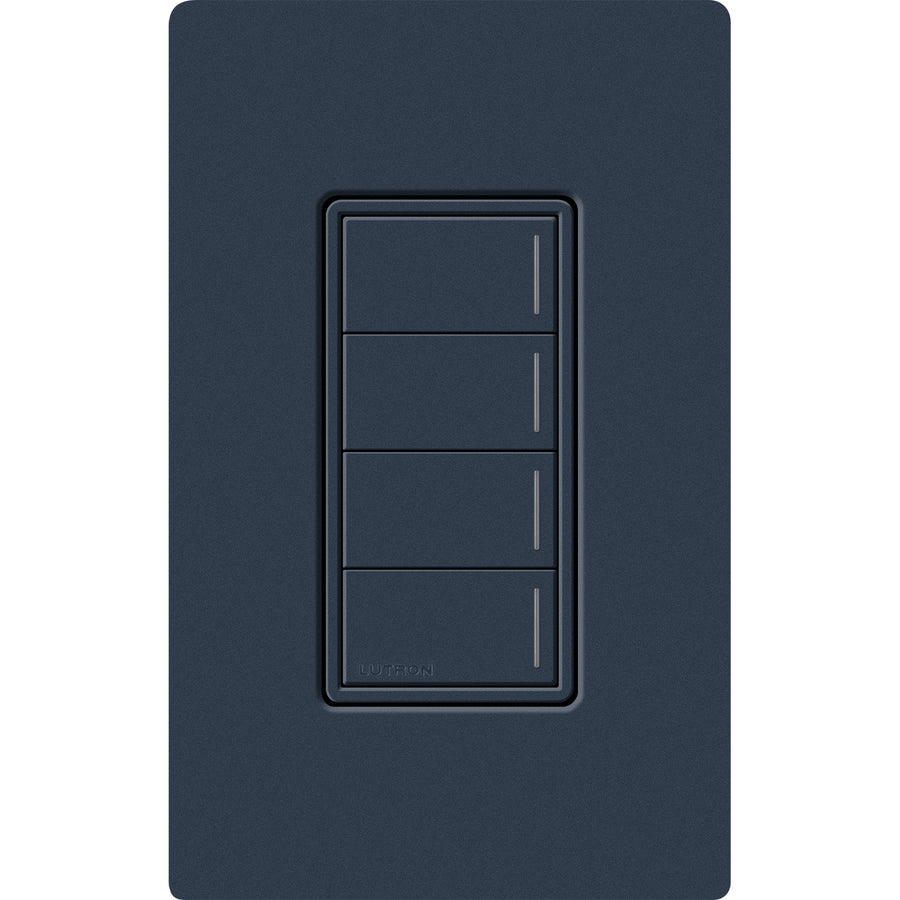 Lutron RadioRA 3 Sunnata RF 4-Button Keypad, 120-277V, Clear Connect Type X, Deep Sea, RRST-W4B-DE