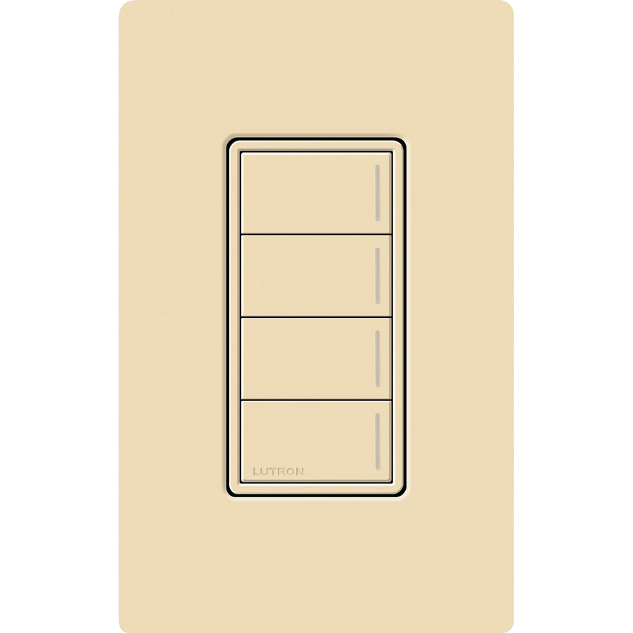 Lutron RadioRA 3 Sunnata RF 4-Button Keypad, 120-277V, Clear Connect Type X, Ivory, RRST-W4B-IV
