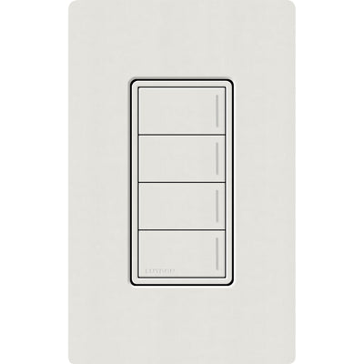 Lutron RadioRA 3 Sunnata RF 4-Button Keypad, 120-277V, Clear Connect Type X, Lunar Gray, RRST-W4B-LG