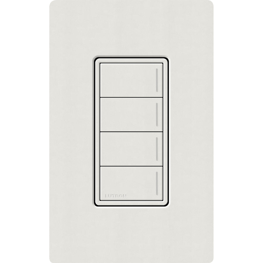 Lutron RadioRA 3 Sunnata RF 4-Button Keypad, 120-277V, Clear Connect Type X, Lunar Gray, RRST-W4B-LG