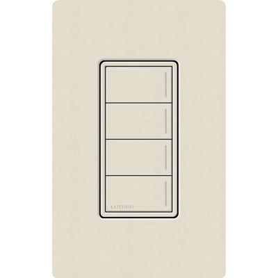Lutron RadioRA 3 Sunnata RF 4-Button Keypad, 120-277V, Clear Connect Type X, Pumice, RRST-W4B-PM