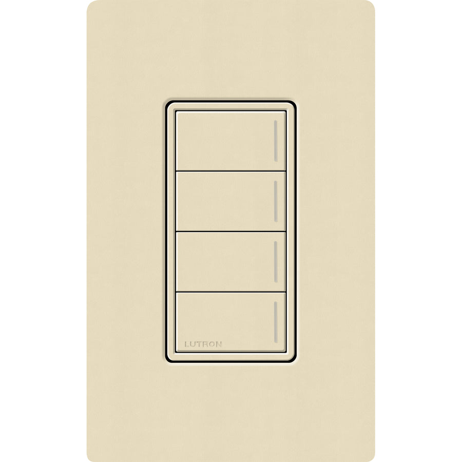 Lutron RadioRA 3 Sunnata RF 4-Button Keypad, 120-277V, Clear Connect Type X, Sand, RRST-W4B-SD