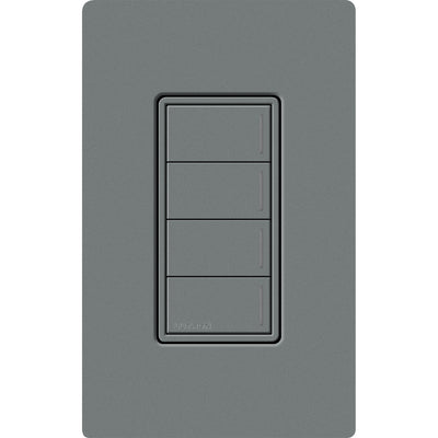 Lutron RadioRA 3 Sunnata RF 4-Button Keypad, 120-277V, Clear Connect Type X, Slate, RRST-W4B-SL