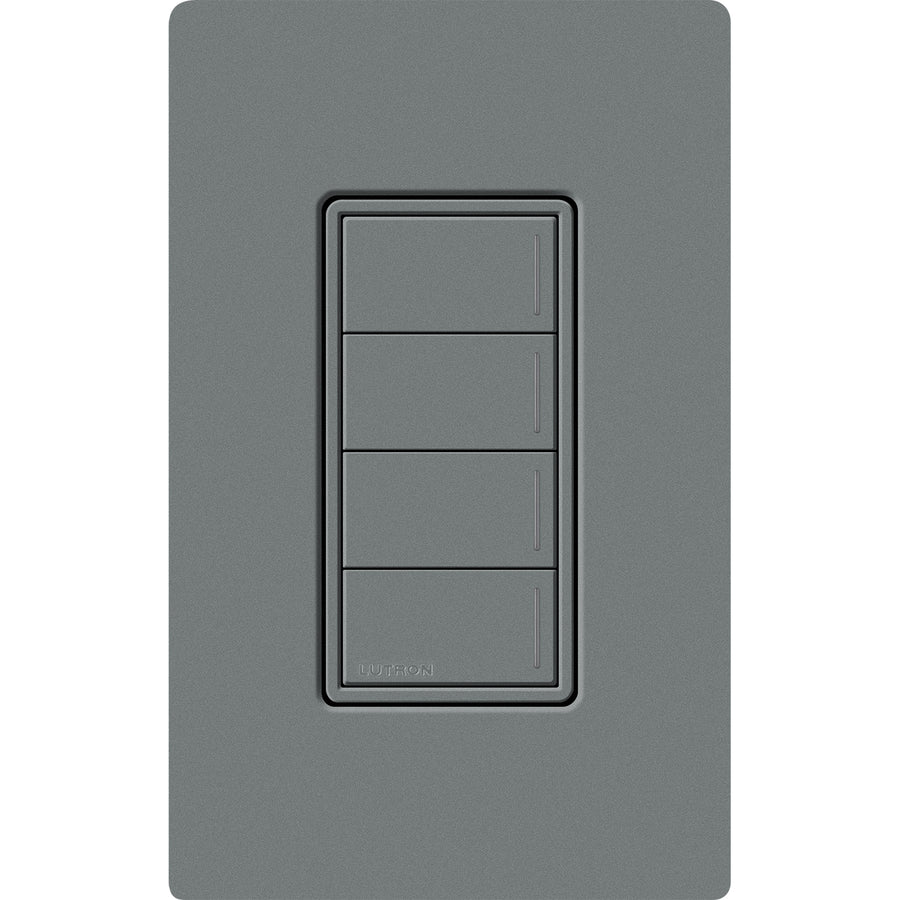 Lutron RadioRA 3 Sunnata RF 4-Button Keypad, 120-277V, Clear Connect Type X, Slate, RRST-W4B-SL
