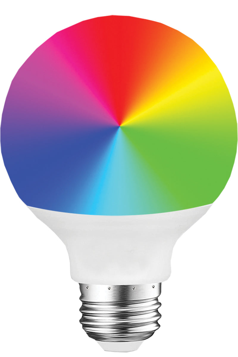 Westgate Mfg TC-G25 Smart Bulb, 5W, RGBW, Dimmable, 120V, White, TC-G25-5W-RGBW-WIFI