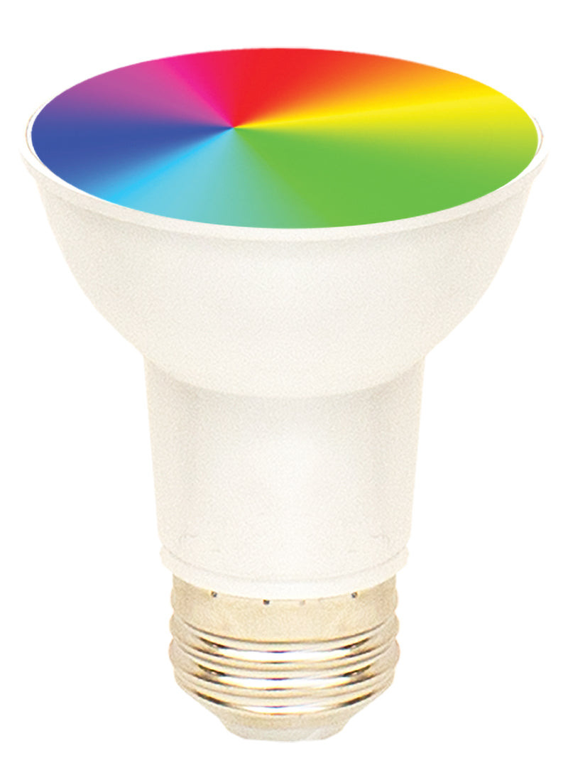 Westgate Mfg TC-PAR20 Smart Bulb, 5W, RGBW, Dimmable, 120V, White, TC-PAR20-5W-RGBW-WIFI