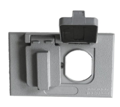Westgate Mfg Duplex Cover, Horizontal, Steel, Gray, W1C-DH