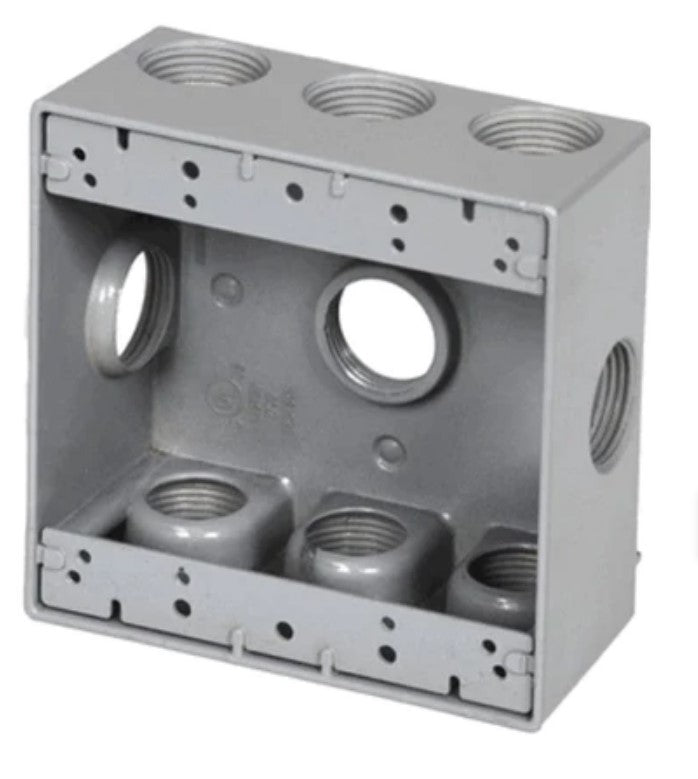 Westgate Mfg Electrical Box, 3/4 In. Trade Size, 9 Outlet Holes, 30.5 cu. in., W2B75-9