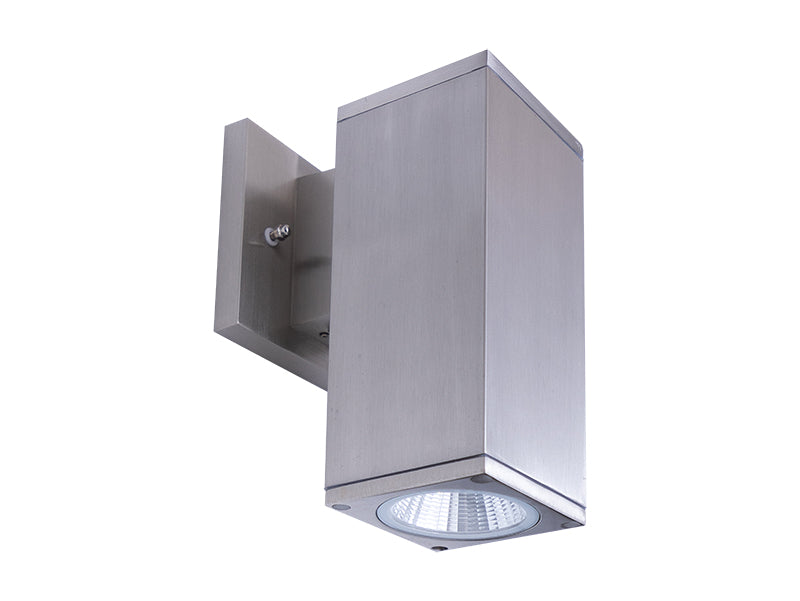 Westgate Mfg Square Wall Cylinder Downlight, 12W, CCT Selectable, Dimmable, IP65, Brushed Nickel, WMCS-DL-MCT-BN-DT