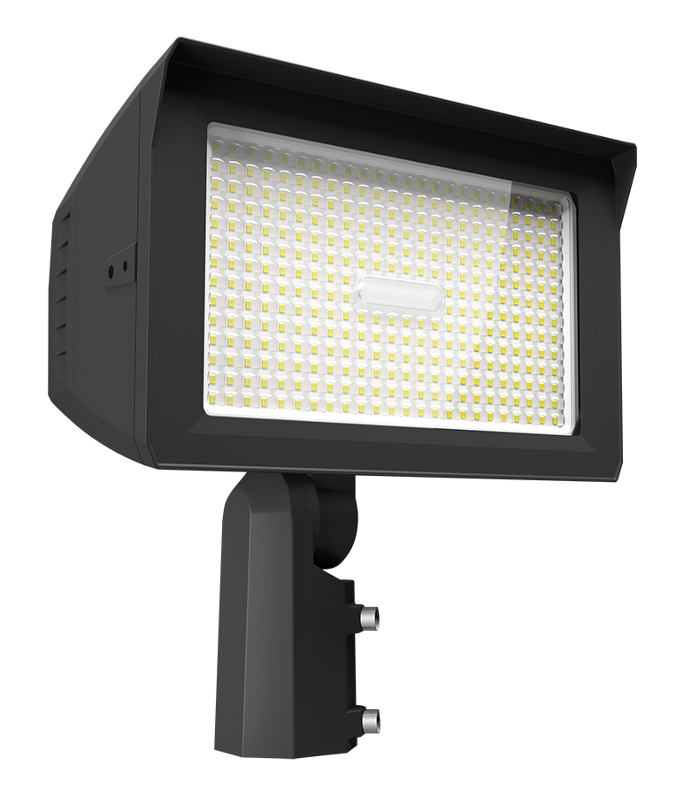 RAB Lighting X22 LED Flood Light, 150 | 125 | 100 | 75W, CCT Selectable, Slipfitter + Trunnion Mount, Photocell, 480V, Bronze, X22-150/480