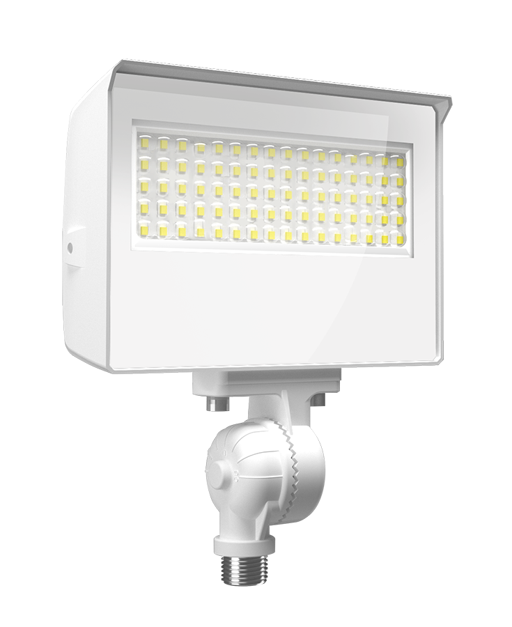 RAB Lighting X22 LED Flood Light, 35 | 30 | 25 | 20W, CCT Selectable, Knuckle + Yoke Mount, Photocell, 120-277V, White, X22-35W