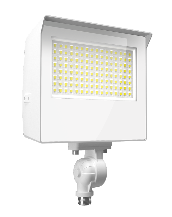 RAB Lighting X22 LED Flood Light, 60 | 50 | 40 | 30W, CCT Selectable, Knuckle + Trunnion Mount, Photocell, 120-277V, White, X22-60W