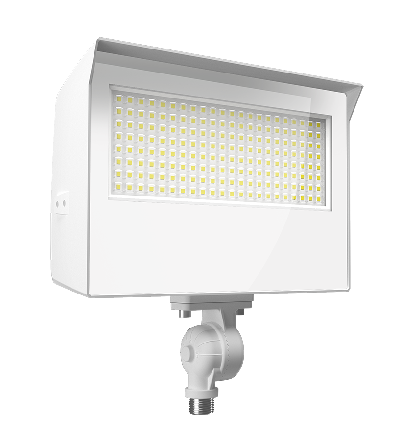 RAB Lighting X22 LED Flood Light, 80 | 70 | 60 | 50W, CCT Selectable, Knuckle + Trunnion Mount, Photocell, 120-277V, White, X22-80W