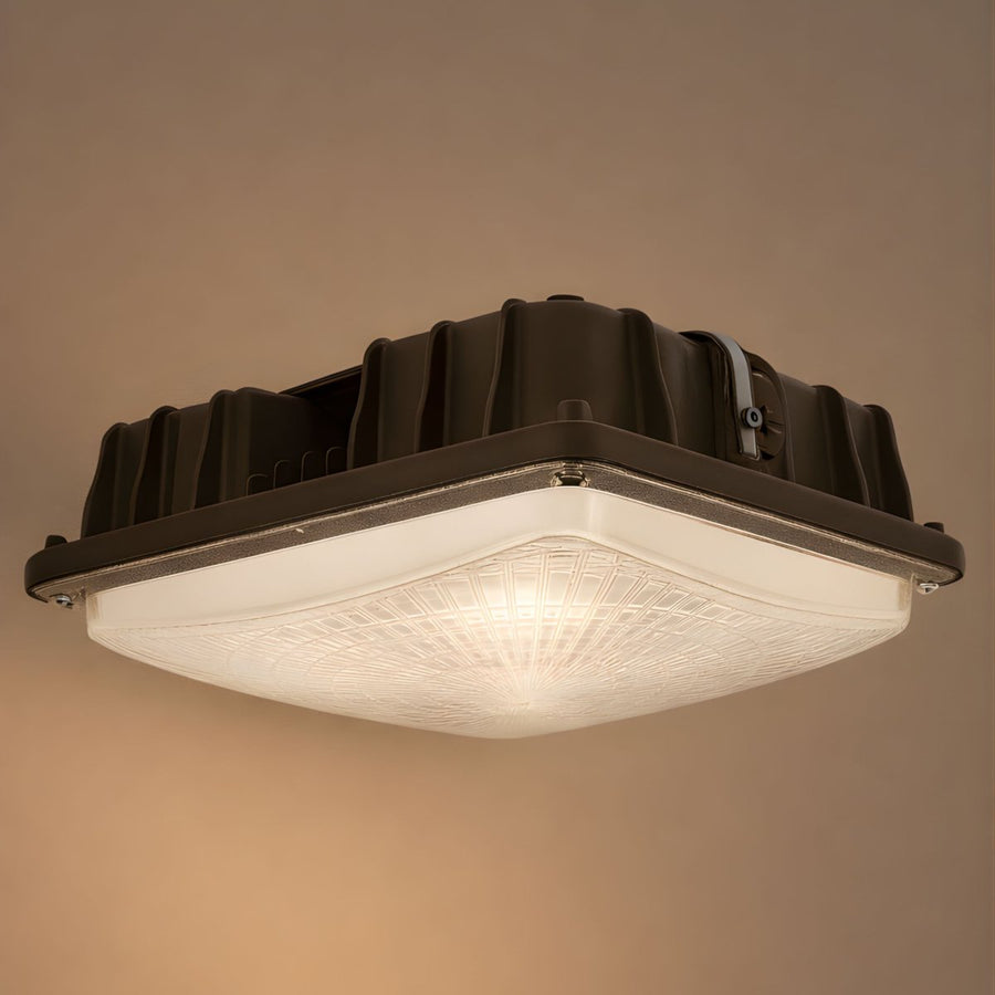 Utopia Lighting LSC-3G Square LED Canopy Light, CCT Selectable, 0-10V Dimming, 120-277V, IP65, LSC-3G-3SL-3T-D-UNV-DM