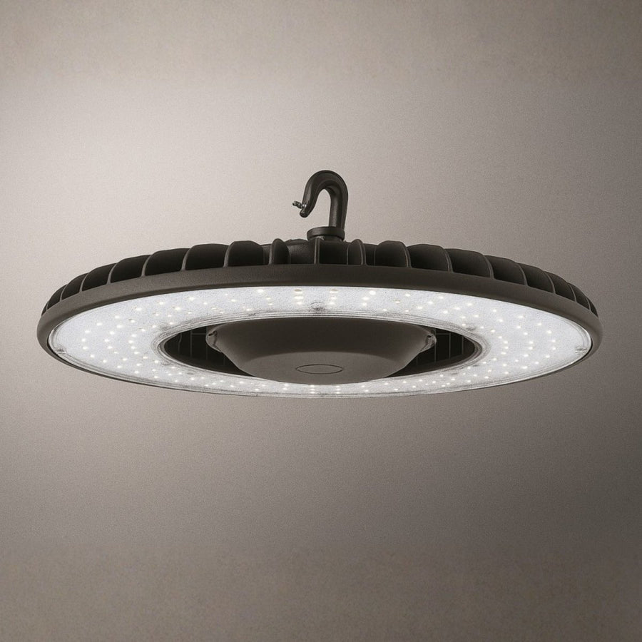 Utopia Lighting RHB4 Round UFO LED High Bay, 250/340W, CCT Selectable, 0-10V, Hook/Conduit Mount, RHB4-3SL-2T-UNV-BZ