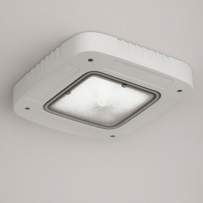 Utopia Lighting LCT-2G Square LED Canopy Light, 150W, 5000K, 120-277V, White, LCT-2G-150LED-50K-UNV-WH