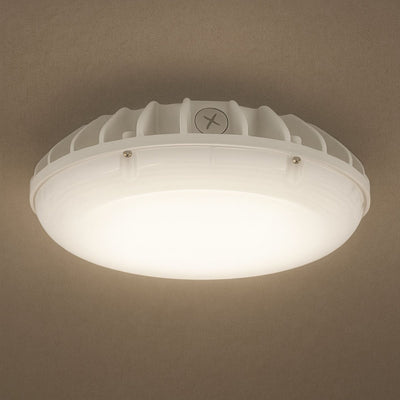 Utopia Lighting LRC-2G Round LED Canopy Light, 22/34/46/60W, 4000/5000K, 120-277V, White, LRC-2G-4S-2T-UNV-WH-DM-PG