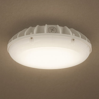 Utopia Lighting LRC-2G Round LED Canopy Light, Field-Selectable Wattage, CCT Selectable, 0-10V Dimming, 120-277V, LRC-2G-4M-2T-UNV-WH-DM-PG