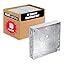 Select 10 Pack 4-Inch Deep Square Electrical Box, Welded with 1/2 & 3/4-Inch KO, 2-1/8-Inch Deep Junction Box Metal, Galvanized Steel, UL, Receptacle Outlet Box