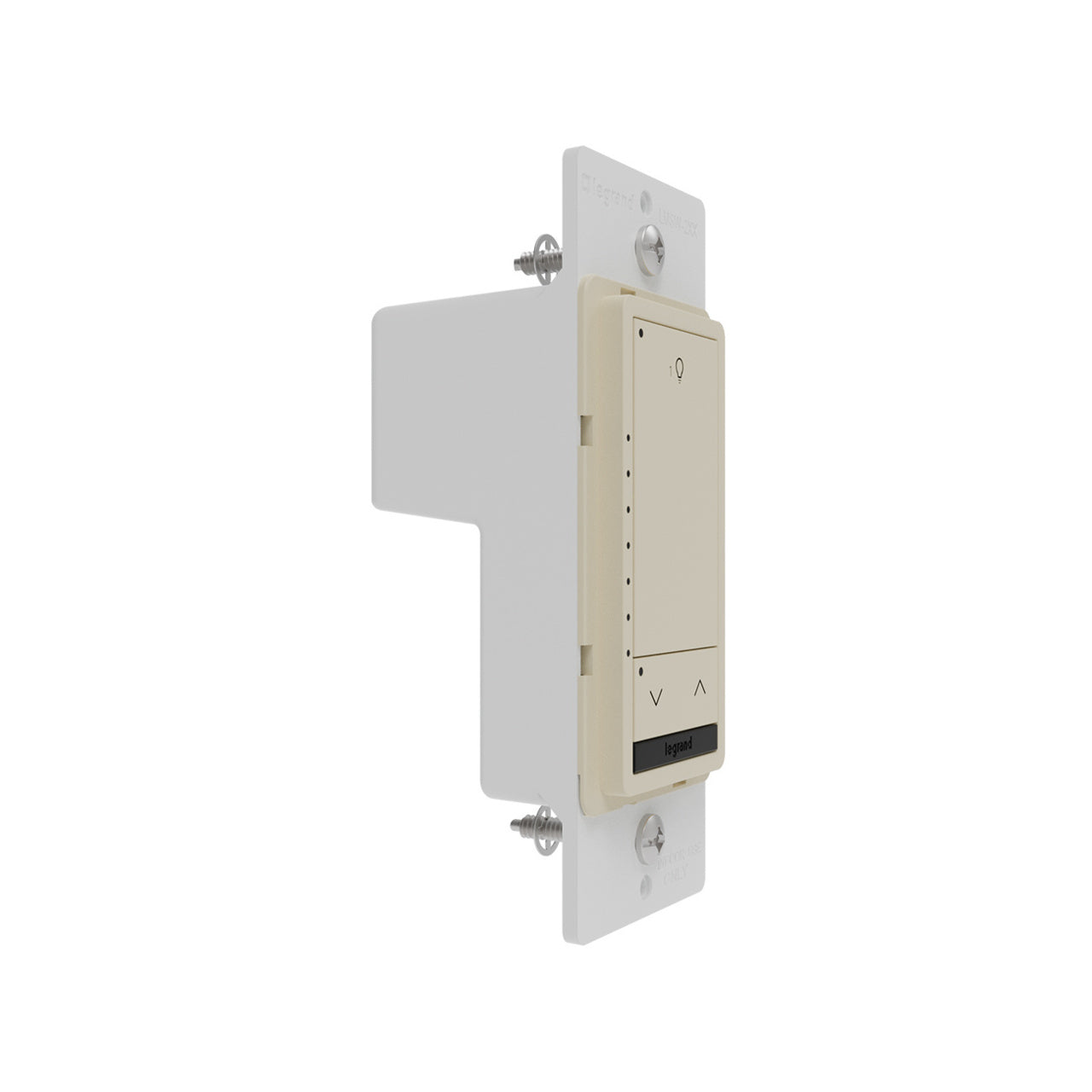 Wattstopper LMSW-211-I DLM wired standard wall switch in ivory, alternate view.