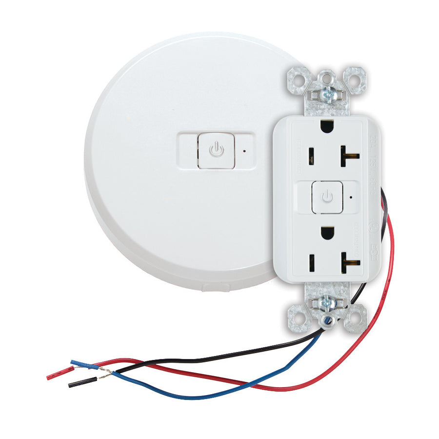 Dual Controlled 15-amp Receptacle, White