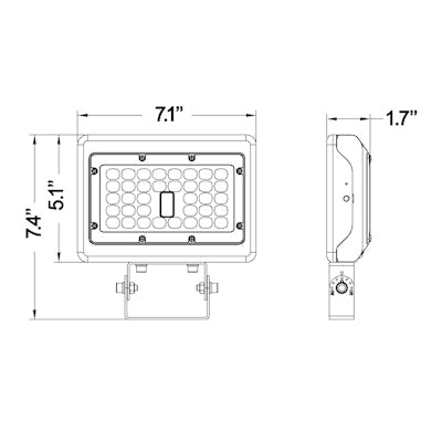 Envision LED Area Flood: M-Line Trunnion, LED-ARL-15W-TRI-BZ-TR
