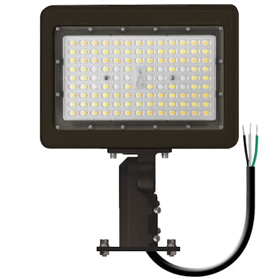 Envision LED Area Flood: M-Line Slip Fitter/ Straight Arm Combo, LED-ARL-80W-TRI-BZ-SFA