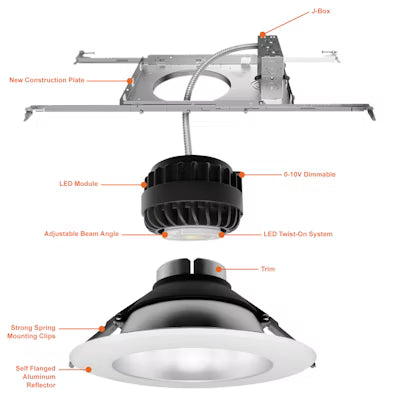 Envision LED 4, 6, 8, 10" 30W Module, ARCY-Line, 5CCT Selectable 27K/30K/35K/40K/50K, White, LED-CADM-3M30-5CCT-UNV