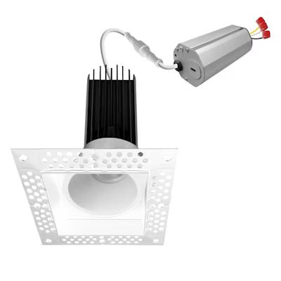 Envision LED 2" Square Downlight, Trimless-Line, 5CCT Selectable 27K/30K/35K/40K/50K, White, LED-DLJBX-TML-2SQ-15W-5CCT-WH