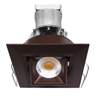 Envision LED 1" LV Square Gimbal Downlight, 1CCT Selectable 30K, Bronze, LED-MDL-1-ADJ-6W-30K-SQ-BZ-12V