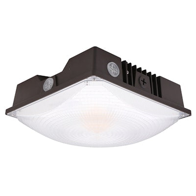 Envision LED Square Canopy Light, Slim-Line, 3CCT Selectable 30k/40k/50k, Bronze, LED-SCP-3P60W-TRI-BZ