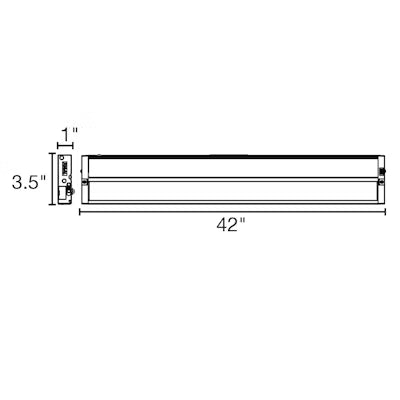 Envision LED 42"   Undercabinet Bar, LED-UC-42I-18W-30K-B
