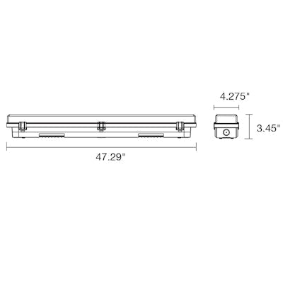 Envision LED 4' Vapor Tight Horticultural Light, LED-VPT-4FT-80W-GREEN