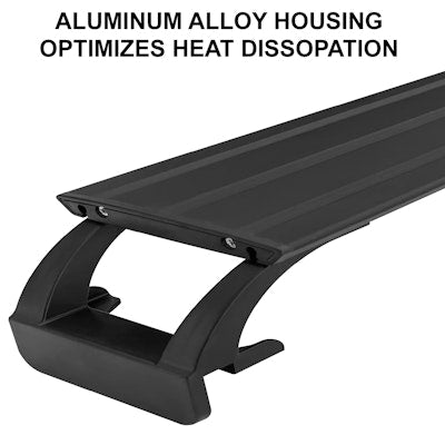 Envision LED Aquarium Light 16" bar 18-24" Tank, 3 Light Modes Remote, Qube-Line, 3CCT Selectable Red/Blue/6500k, Black, QB-AQUA-16I-14W-FS