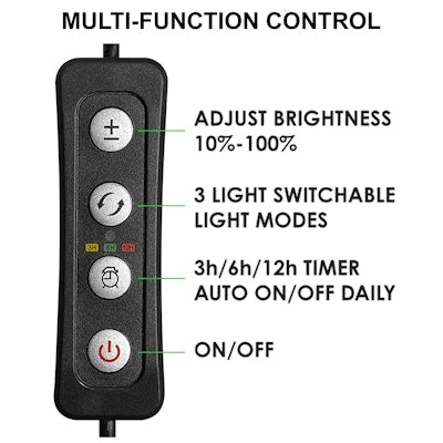 Envision LED Aquarium Light 28" bar 30-36" Tank, 3 Light Modes Remote, Qube-Line, 3CCT Selectable Red/Blue/6500k, Black, QB-AQUA-28I-20W-FS