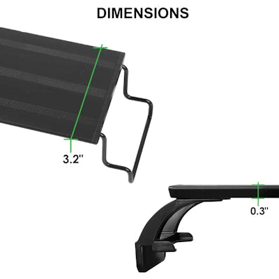 Envision LED Aquarium Light 46" bar 46-52" Tank, 3 Light Modes Remote, Qube-Line, 3CCT Selectable Red/Blue/6500k, Black, QB-AQUA-46I-32W-FS