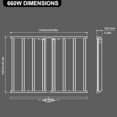 Envision LED Grow Light High Bay, Qube-Line, CCT Selectable Full Spectrum,  Silver, QB-FSG-8B-7T660W