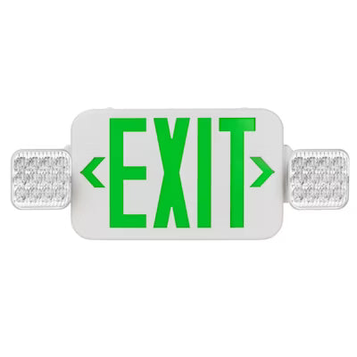 Envision LED, LED Emergency EXit Sign GREEN Single or Double Sided w/ Bug Eye w/ Remote Function, 1CCT Selectable GREEN, White, LED-EM-EXT-G-WH-CMB-RC