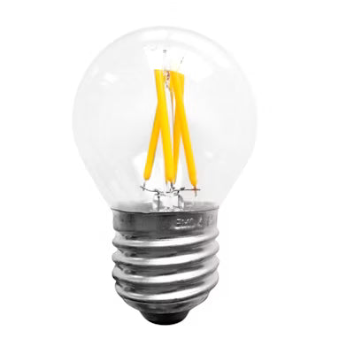 Envision LED Filament G16.5 Globe E26 Base, 1CCT Selectable 27K, Clear, LED-FLM-G16.5M-4W-27K