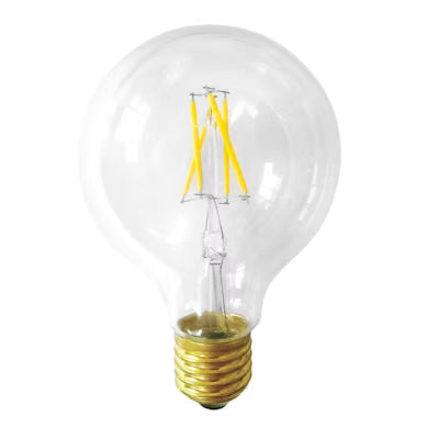 Envision LED Filament G30 Globe, 1CCT Selectable 2700K, Clear, LED-FLM-G25-5W-27K