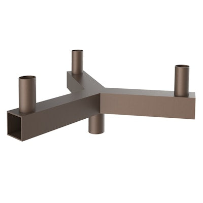 Envision LED Tenon, Square Bullhorn 3-Head Y-Adapter, Bronze, TN-BH-SQ-180-3Y