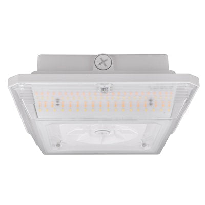 Envision LED Square Canopy Light, Arcy-Line, 3CCT Selectable 30k/40k/50k, White, LED-SQUC-3P90-TRI-WH