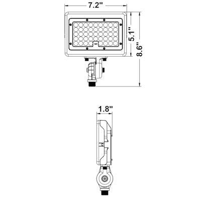 Envision LED Mini Area Flood Lights, M-Line, 3CCT Selectable 30k/40k/50k, White, LED-ARL-2P50-TRI-WH-KN-PC