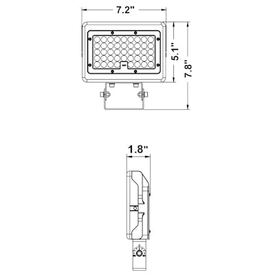 Envision LED Mini Area Flood Lights, M-Line, 3CCT Selectable 30k/40k/50k, White, LED-ARL-2P50-TRI-WH-TR-PC