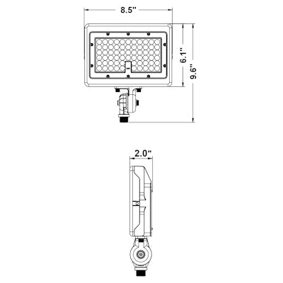 Envision LED Mini Area Flood Lights, M-Line, 3CCT Selectable 30k/40k/50k, Bronze, LED-ARL-3P80-TRI-BZ-KN-PC