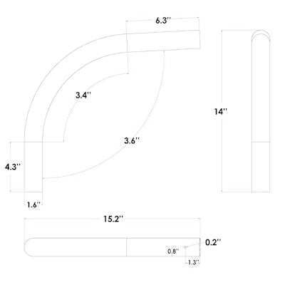 Envision LED TN-L-POLE, Tenon Bracket, Silver, TN-L-POLE
