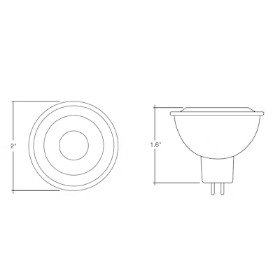 Envision LED MR-16 LED, Lux-Line, 1CCT Selectable 27K, White, LED-MR16-5W-27K-HD