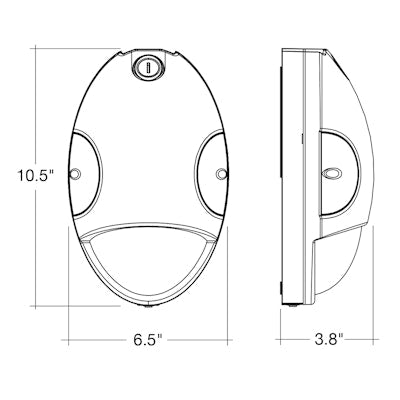Envision LED Slim Wall Pack, EGG-Line,  3CCT Selectable 30k/40k/50k, Bronze, LED-WPE-15W-TRI-PC-BZ-EMB