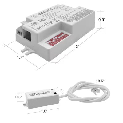 Envision LED Bi Level Motion Sensor w/ Daylight Harvesting Detachable Version w/ eXternal sensor Remote Control Compatible, White, HD407V-CR