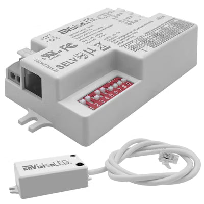 Envision LED Bi Level Motion Sensor w/ Daylight Harvesting Detachable Version w/ eXternal sensor Remote Control Compatible, White, HD407V-CR